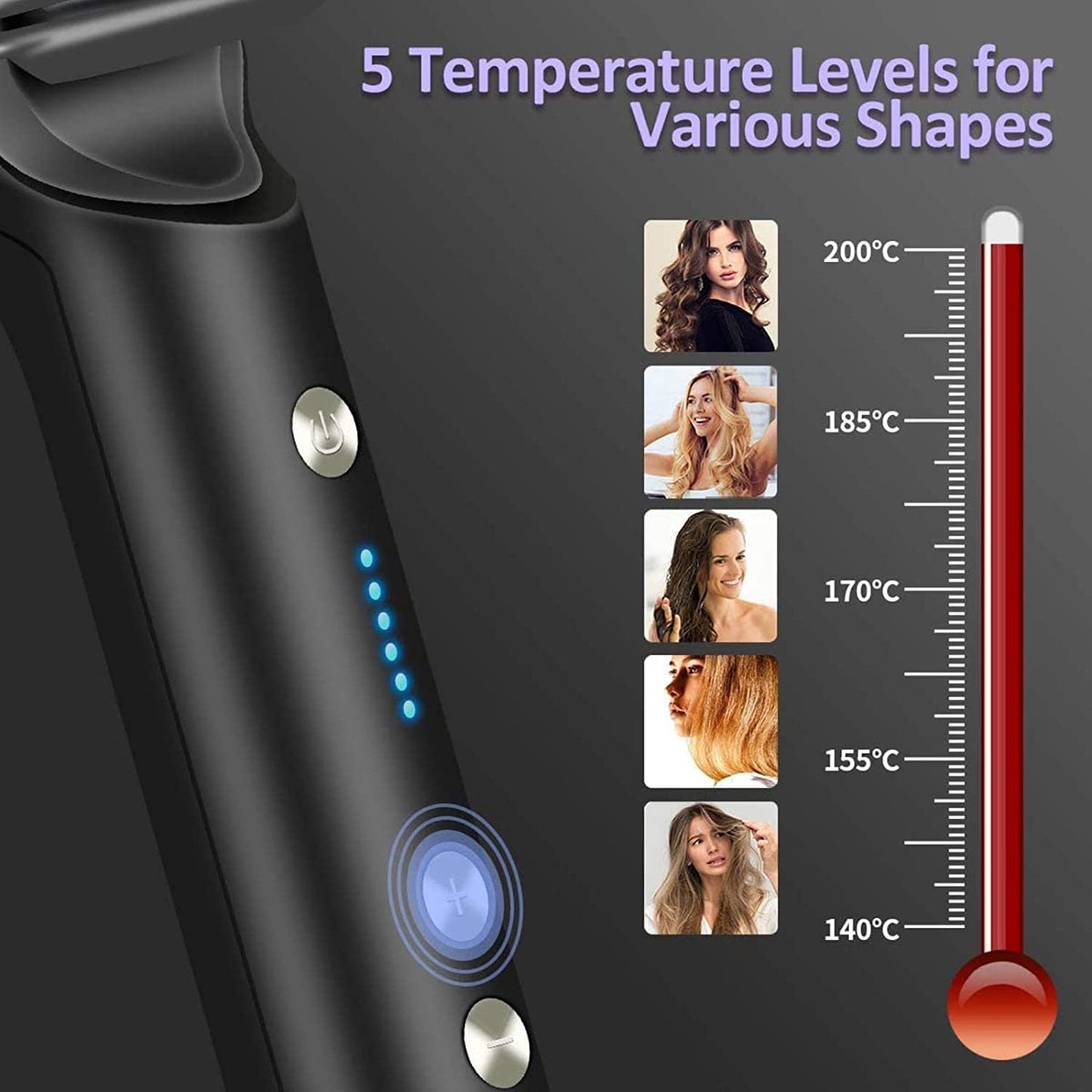 Adjustable Hair Straightener & Heating Machine